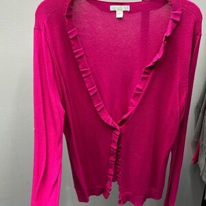 New York & Company Bright Pink Cardigan